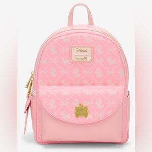 New Loungefly Disney The Aristocats Marie Bows Allover Print Mini Backpack